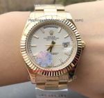 Copy Rolex Day-Date Oyster All Gold Stick Markers White Dial 36mm Watch